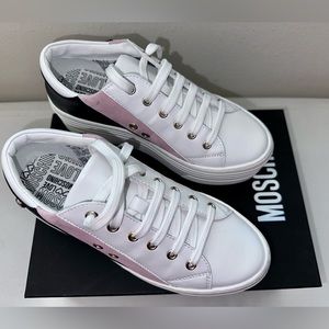 Pre-owned Love Moschino colorblock platform sneakers size 38